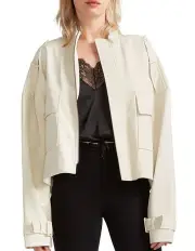 [Belle & Bloom] Reload Draped Leather Look Jacket