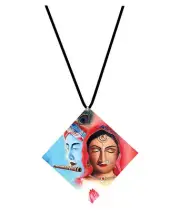 Indian Traditional Beautiful Radha Krishna Printed Car Hanging