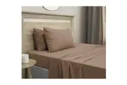 Ardor Boudior Double Bed Micro Flannel Material Pillowcase Sheet Set Earth