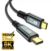 20Gbps PD100W USB C to USB C Cable Type C Fast Charging for MacBook Pro Samsung