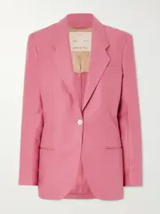 [Giuliva Heritage] Giuliva Heritage - Linen-twill Blazer - Pink - IT38 IT 38 Pink