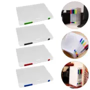 4 Pcs File Storage Folder Box Office Portable Case for Paper Holder