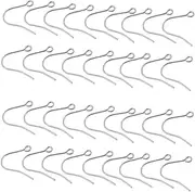 ROMISBABA 100Pcs Stainless Steel Earring Hooks for DIY Jewelry Making Wire Ear Wires Silver Color for Earrings for Parties and Daily Wear
