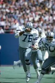 Jethro Pugh Dallas Cowboys in action v the New York Giants at an - 1974 Photo