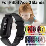 Fitbit Ace 3 Bands Kids Anti-Lost Silicon Replacement Wristband Watch Band Strap