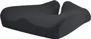 Pressure Relief Seat Cushion for Long Sitting Hours - Memory Foam for Soft Support. Car & Chair Pad for Hip, Tailbone, Sciatica - Black