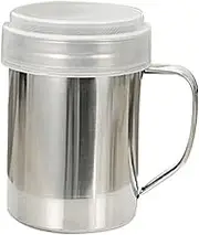 Stainless Steel Dredge Spice Shaker, Seasoning Shaker, Coffee Salt/Pepper Shaker, Flour Shaker, Icing Sugar Shaker for Birthday Cake, 8.4cmx12cm