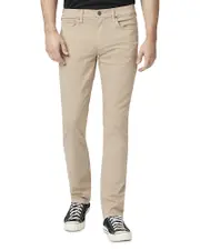 Paige Lennox Slim Fit Jeans in Toasted Almond Brown