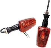 Front Rear Turning Indicator Lights Motorcycle Turn Signal Indicator Light Turning Amber Bulb Blinker Flash Lamp, for XJR400 XJR1200 XJR1300 FZR250 FZR400 Motorcycle Turn Signal Lights