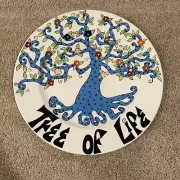 Ali McGee "Tree of Life" Art Platter Plate Ceramic 13 3/4"