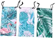 [Healeved] Eyeglasses Pouch 3 Pack Soft Glasses Bag Eyewear Storage Case Scratchproof Fashionable Printing Design