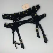 Agent Provocateur Stevie Black Suspender AP4 Large NWT $220