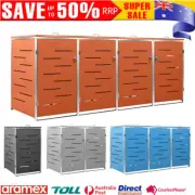 Single/Double/Triple/Quadruple Wheelie Bin Storage Shed Stainless Steel Garbage