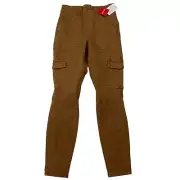 NWT Spanx Stretch Twill Ankle Cargo Pants Honey Glow Size M Cotton Blend