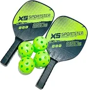 RAYWE Rackets Set Paddle Set of 2 Rackets and 4 Balls Ball Racquet with Balls Sports Accessory