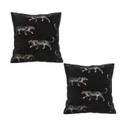 SOGA 2X 50cm Black Throw Pillow Elegant Decorative Cushion Living Room Modern Home Decor