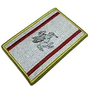 [BR44] BE0229V21 Tuscany Flag Embroidered Patch Gold Border Uniform Kart Kimono, Hook Fasteners Attach to Tactical Hats and Gears