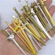 Knight Sword Charms Antique Weapons Pendants Handmade Necklace Jewelry Makings
