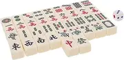 Abaodam 22mm Miniature Mahjong Space-efficient Portable Mahjong Set Travel Essential for Camping Family Fun Multi-Purpose Game