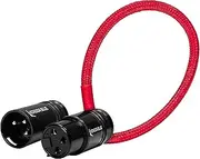 KONDOR BLUE | 8” Straight Low Profile Right Angle XLR Cable | for Cameras, Microphones, Studio Audio,Low Profile, & Adjustable Angle | Red