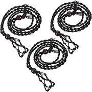 OSALADI Necklace Cord Holder Handmade Jewelry Making Macrame Cord Crystal Cage for Women