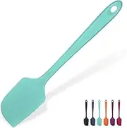 Heat Resistant Silicone Large Spatula: U-Taste 315℃ High Heat Flexible 29cm Silicon Mixing Stirring Cooking Scraping Baking Bowl Scraper Seamless Spreader for Kitchen Nonstick Cookware (Aqua Sky)