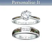 'Camo' Women's Wedding Ring Set