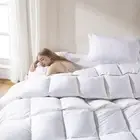 Feather Comforter King Size, White Fluffy Duvet Insert King with Ultra Soft 1...