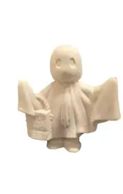 Trick or Treat Ghost Kid 7" ready to paint ceramic bisque