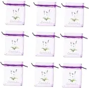 ABOOFAN 50pcs Empty Sachet Bags For Lavender Organza Gauze Drawstring Pouches For Dried Flowers Spices Tea Light Purple Small Mesh Bags For Closet Drawer Freshening