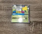 Imation Neon IBM Formatted 2HD Diskettes 10 Pack In Original Sealed Packaging
