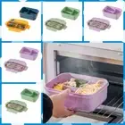 2/3 Grids Food Container with Chopsticks Fork Spoon Food Box Picnic