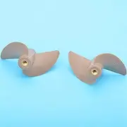 MEFALO Rc Boat M3 Two Blades Paddle with Screw Thread 2 Blades Nylon Boat Propeller Positive Reverse Propeller M3 Thread Prop Shaft Propellers Outboard(D39mm Postive 002)