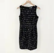 NWT Cynthia Rowley Striped Lace Sheath Dress Black Size 4