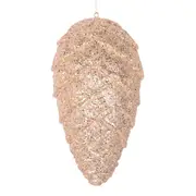 Champagne Glitter Pinecone Hanging 28cm