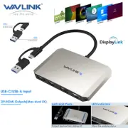 Universal USB A/C to Dual HDMI Dual DisplayPort Adapter Dual 5K@60Hz Display Hub