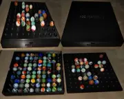 NO MARBLES - 3D Print Black 100x 17mm Marbles Display Storage Sorting Tray Case