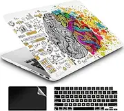 AMCJJ Compatible with MacBook Pro 13 Inch Case 2022 2021 2020 Release M2 A2338 M1/A2289/A2251 with Touch Bar & Touch ID, Plastic Hard Shell Case + Keyboard Cover + Screen Protector - Brain 2