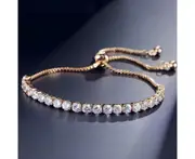 1Pc Zircon Bracelet For Women--Diamond Pull-Out Bracelet,Gold