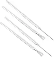 TEHAUX Stainless Steel Clay Needle Tools Set Pottery Carving Tool for Sculpture
