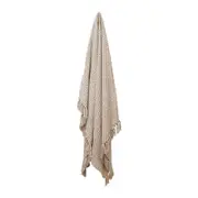 J.Elliot Soho Cotton 130x170cm Throw Sofa Couch Home Decor Ivory & Irish Cream
