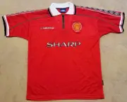 Manchester United 1998-1999 Premiership, FA Cup, Champions League Winners Shirt