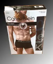 Calvin Klein Underwear Microfiber Low Rise Trunk 3-Pack Men Size Medium
