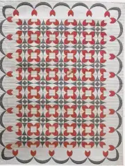 BLEEDING HEART QUILT --- VINTAGE APPLIQUE & BLOCK QUILT PATTERN