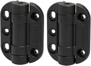 Safetech SHG-90L Self-Closing Adjustable Tension Gate Hinges - Pool Fencing, Garden - Black - for Metal Square Post Gates up to 99lbs