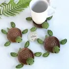 Little Tortoise Tea Coaster Knitted Cup Holder Tortoise Coaster Classroom