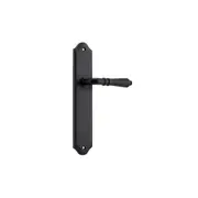 Iver Sarlat Lever Door Handle on Shouldered Backplate Matt Black