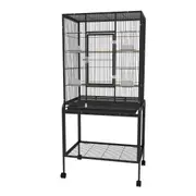 Oppsbuy Bird Cage 135cm Large Aviary Parrot Budgie Stand Alone Wheels w/ Brake