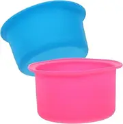 IWOWHERO 2pcs Silicone Wax Melting Inner Pot Non Stick Wax Heater Bowl Heat Resistant Hair Removal Tool Easy to Clean Safe for High Temperatures for Waxing Sessions