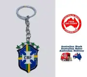 Brazil National Team Metal Logo Double Sided Keyring gift football soccer